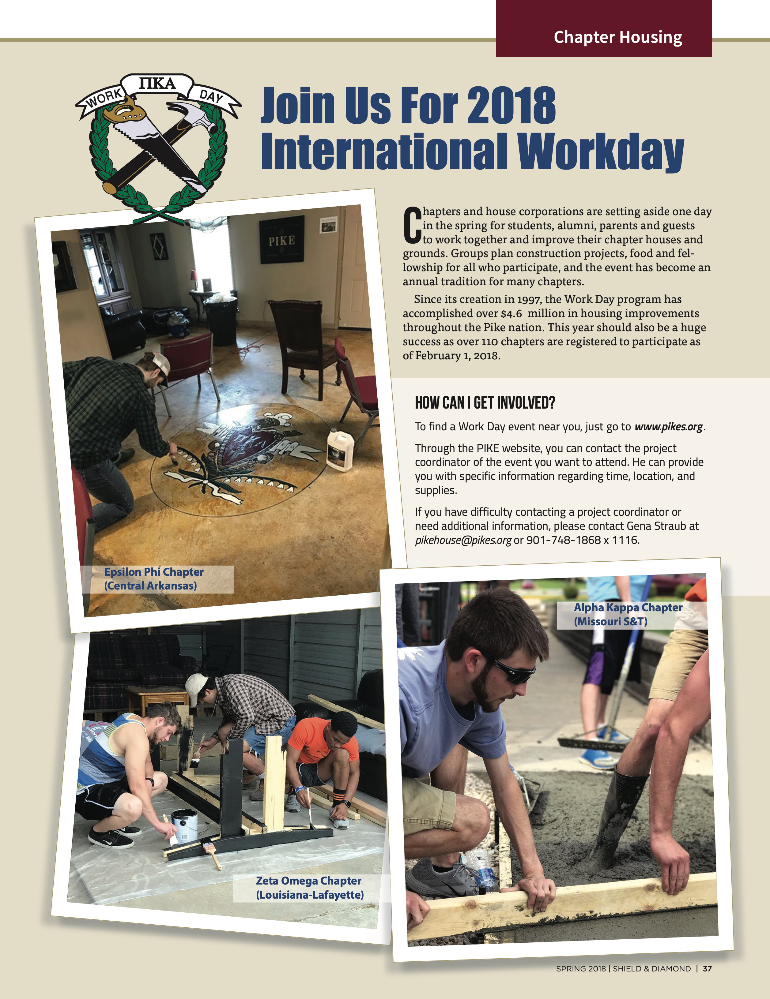 Chapter Housing: Join Us for 2018 International Workday, Spring 2018
